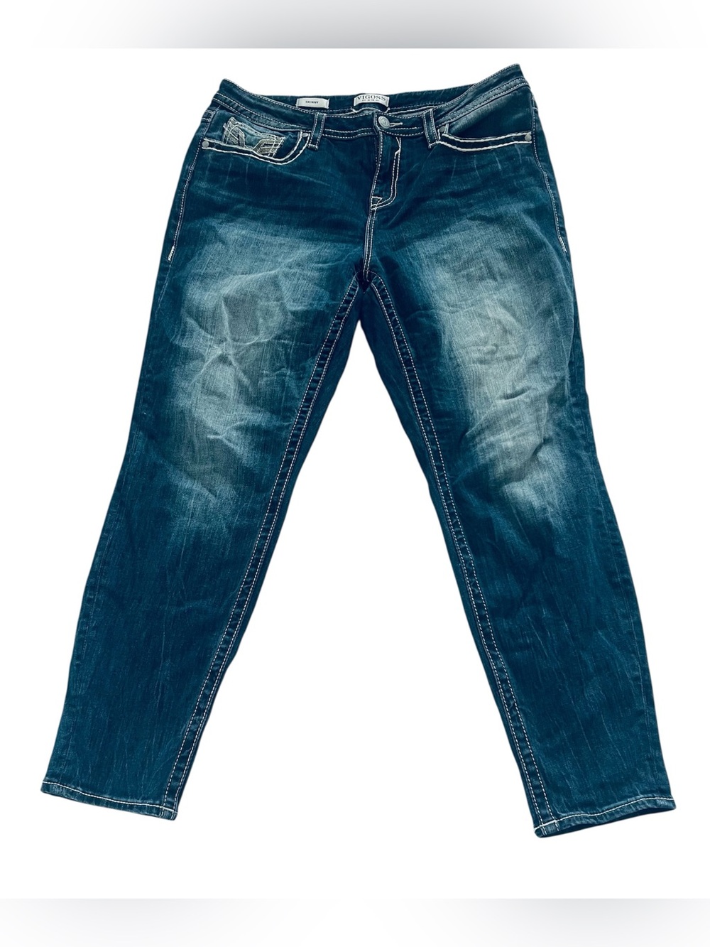Vigoss Jeans Womens 16 Blue High Rise y2k Skinny Stretch Denim